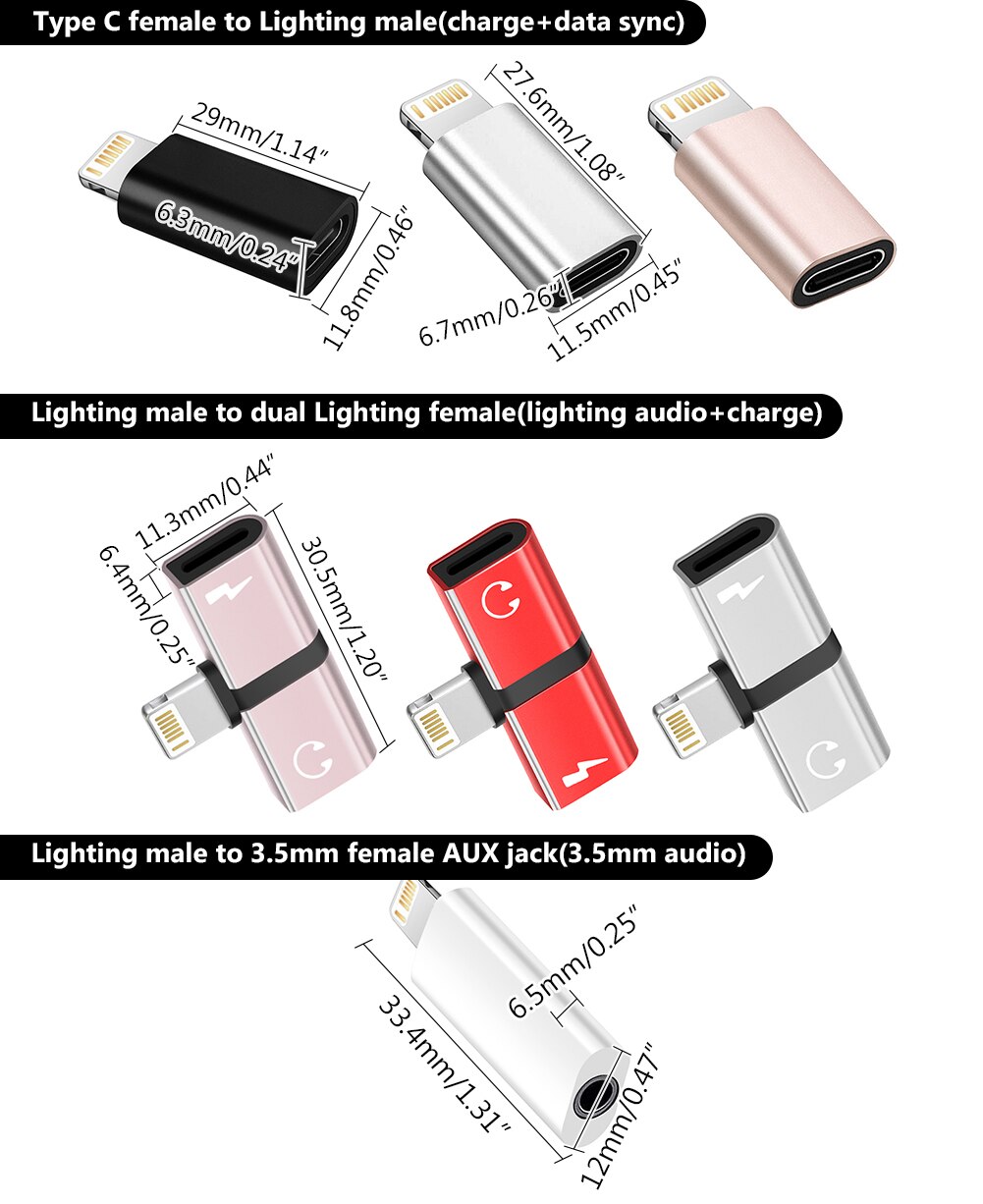 2 In 1 Splitter Adapter Headphone For iPhone 13 12 Pro X XS Adaptador Charging USB Adapter Audio Charger Dispenser Accessories