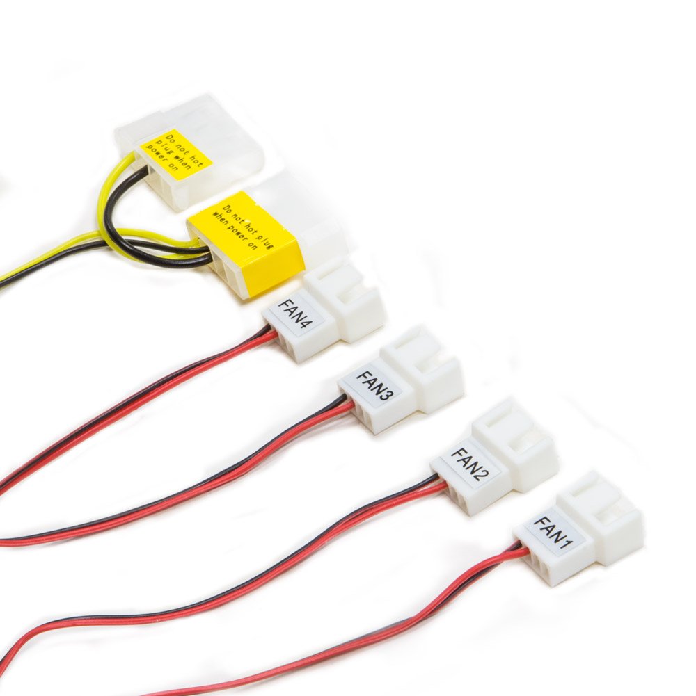 Fan Speed Controller 4 Channel W/ LED Controls Up To 4 Sets Of PC Computer Fans GDT Controller And CPU HDD VGA