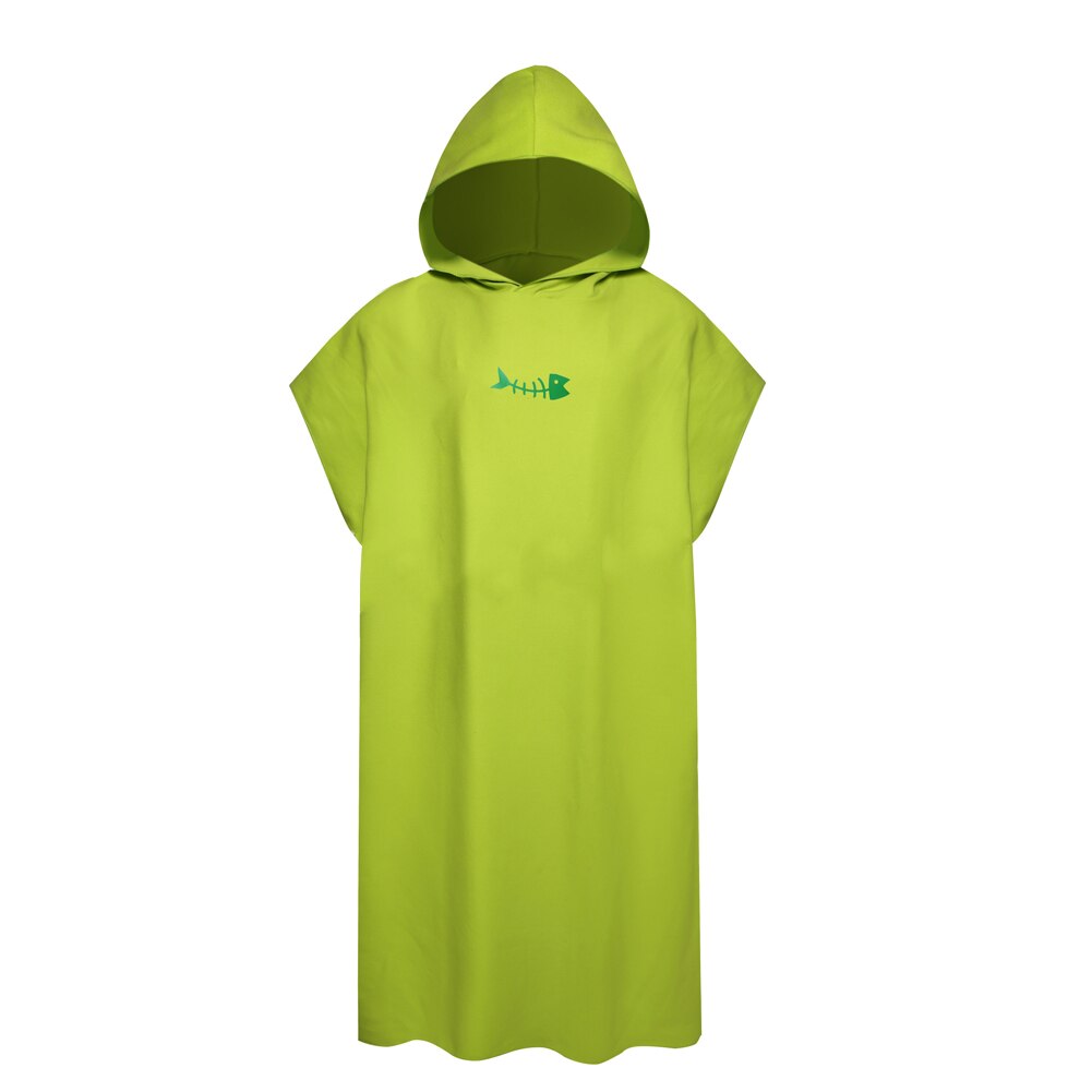 Volwassen Duiken Pak Veranderen Gewaden Poncho Hood Sneldrogend Hooded Handdoek Sneldrogende Absorberende Zweet-Absorberende Zwemmen gewaad: Fruit Green