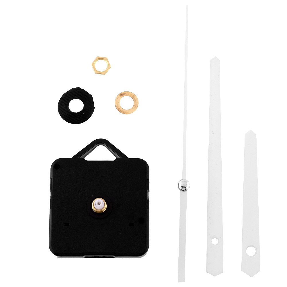 Classic Quiet Quartz Clock Movement White Hands Mechanism Parts Kit DIY ilent Wall Clock Parts Accessories Black