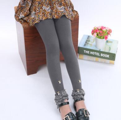 Leggings de algodón para niñas, pantalones ajustados de encaje de princesa, coloridos, longitud hasta el tobillo, Primavera, novedad de verano: B / L