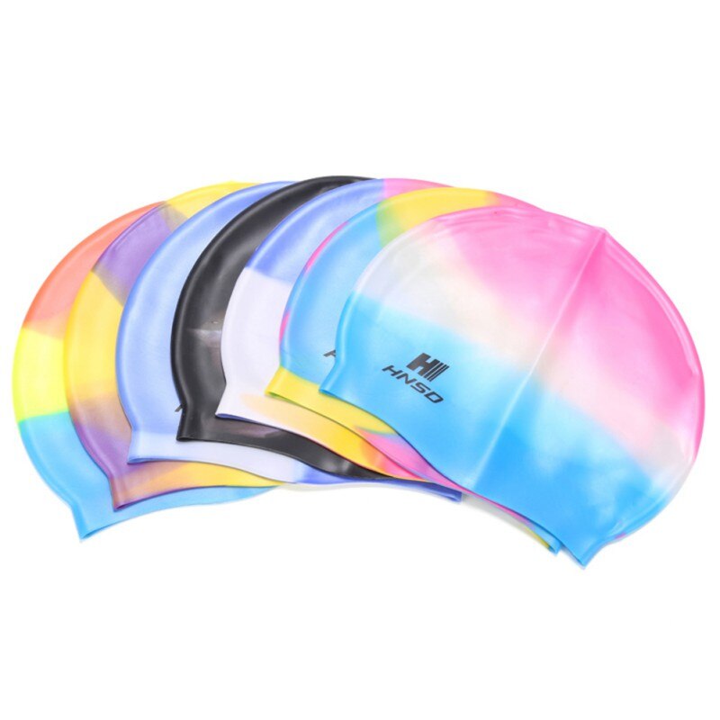 Sports Waterproof Silicone Elastic Protection Long Hair Sports Swimming Cap High Elastic Headless Swimming Hat