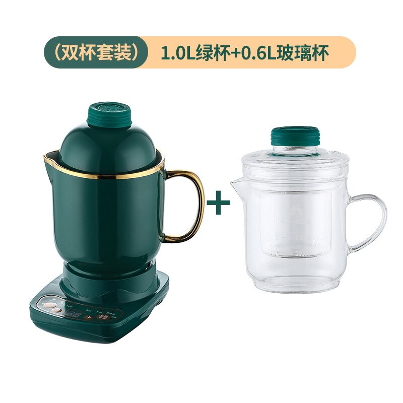 220V Gezondheid Elektrische Stoofpot Cup Kleine Gekookt Thee Gekookt Pap Melk Verwarmd Water Cup Slowcooker: 1L 0.6L two cups