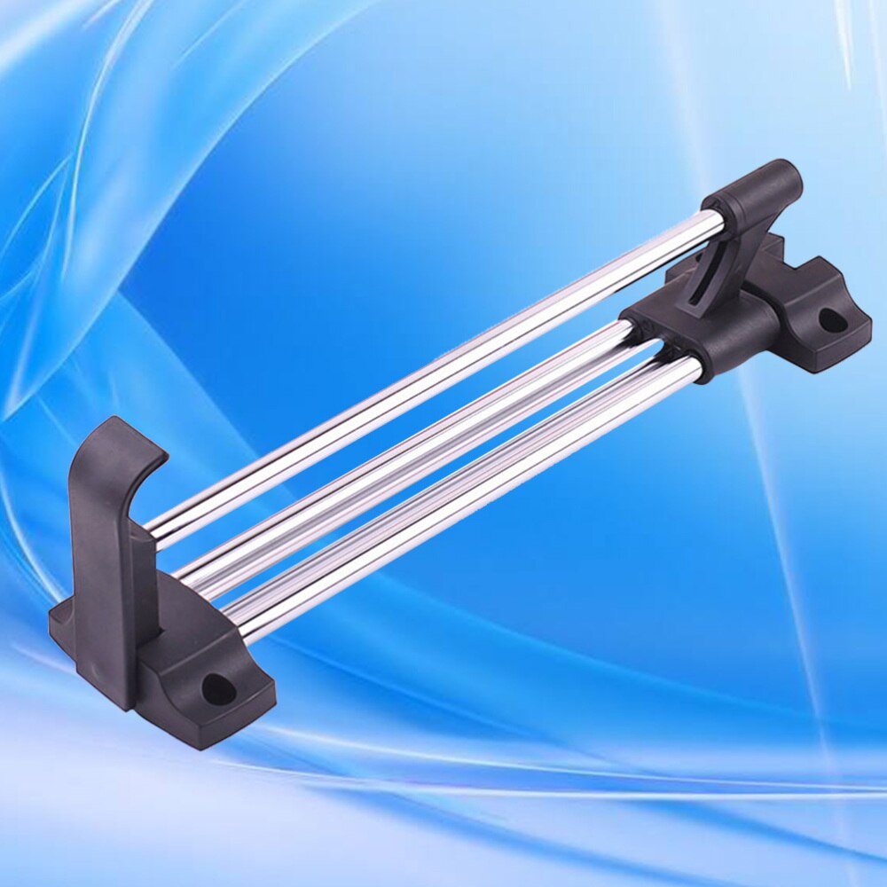 Stainless Steel Retractable Wardrobe Rail Clothes Hanger Towel Coat Racks Closet Rod (Luxury B Type,Silver,250mm)