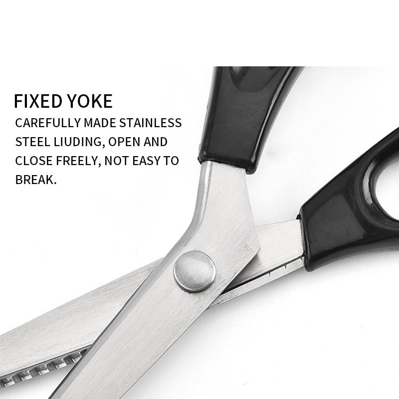 Stainless Steel Crafts Dressmaking Zig Zag Cut Scissors Sewing Scissors Fabric Pinking Shears Handled