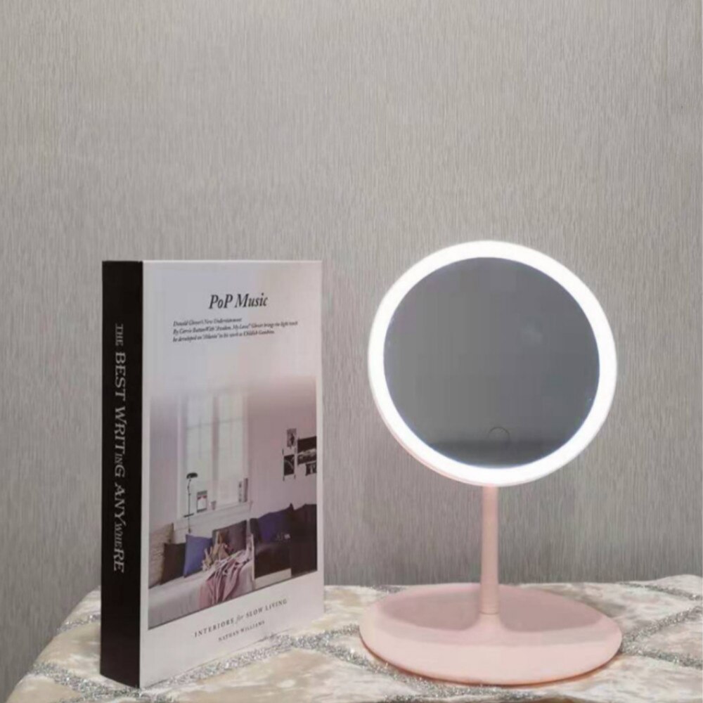 Maquillaje LED espejo con la luz para hacer de pantalla táctil HD espejo de vanidad de carga USB Luz Led para espejo cosmético belleza espejo