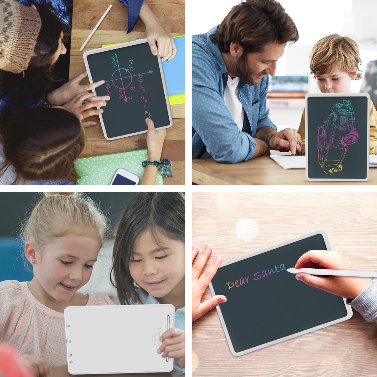 Enotepad LCD Writing Tablet - 9-inch Portable Digital Doodle Board - Multi-color Screen Handwriting Pad
