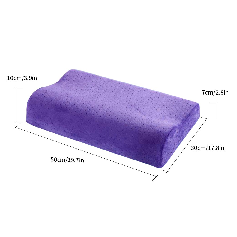 Adult Sleeping Neck-Protecting Memory Foam Pillow With Solid Velvet Pillowcase For Bedroom Office Travel Cervical Therapy Pillow