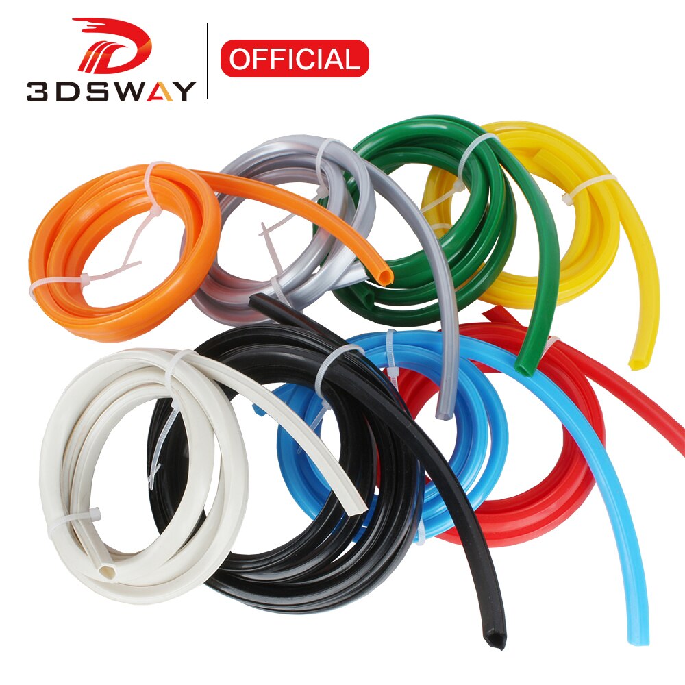 3DSWAY 3D Printer Parts Aluminum Profile 6mm Slot PVC Plastic Soft Cover CNC Flat Seal Glue Strip for Ender 3 CR10