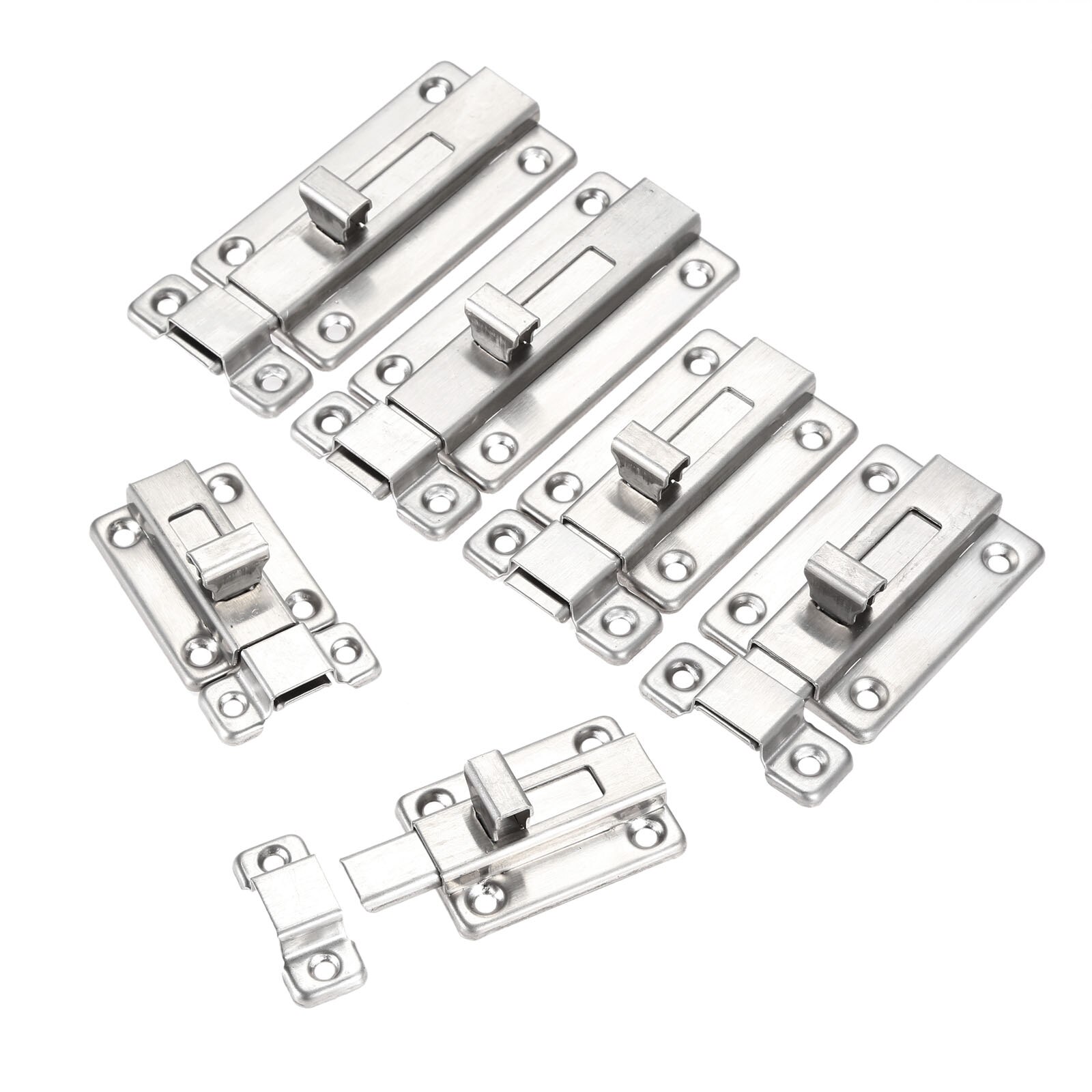 2Pcs 2/3/4 Inch Stainless Steel Small Latches Buckles Sliding Lock Barrel Bolt Security Anti-Theft Door Deduction Door Bolts
