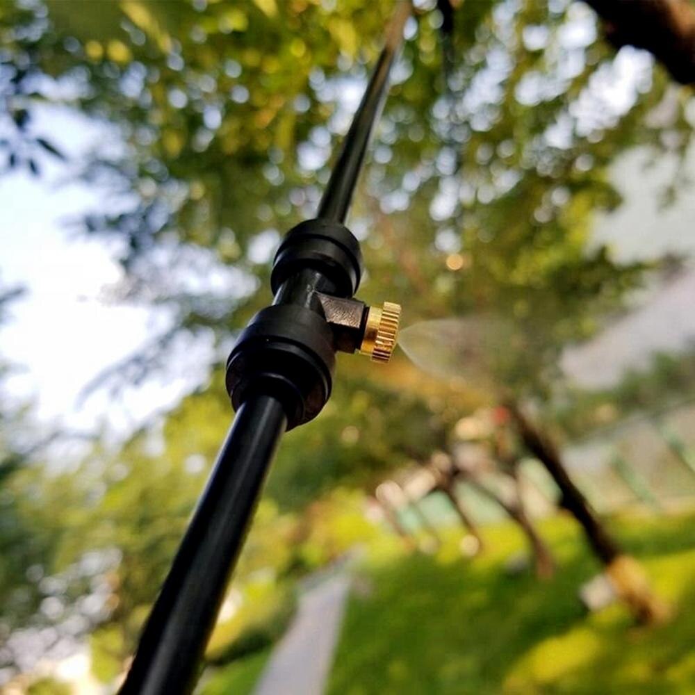 Tuin Spray 6M 9M 12M 15M 18M Irrigatie Sproeier Wit Gazon Patio Kas Zwarte Tuin tool Koelsysteem Kit