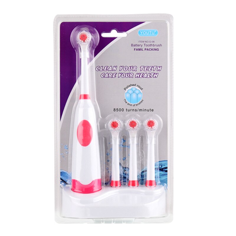 1Set Sonic Scrubber Electric Tooth Cleaning Brush Ultrasonic Dust Cleaner Whitening Waterproof Teeth Brush With Battery TSLM1: 01