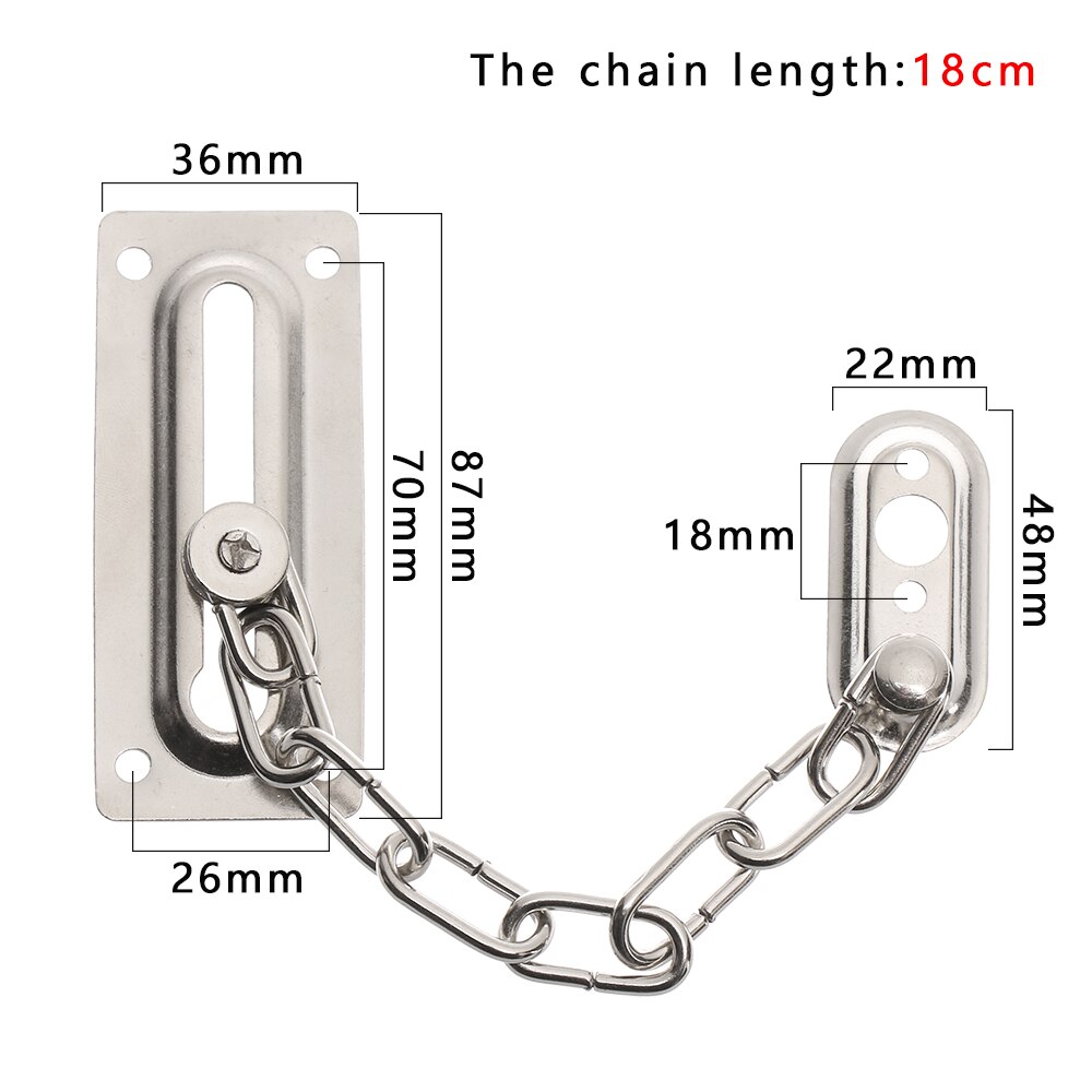 Security Guard Chain Bolt Sloten Voordeur Veiligheid Guard Slide Bolt Veiligheid Restrictor Anti-Diefstal Hardware Home Veiligheid Levert