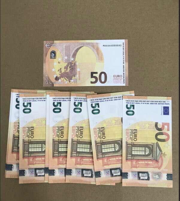 Atacado euros papel dinheiro notas de ouro prop dinheiro papel 10/20/50 euro bills preços nota bancária presentes
