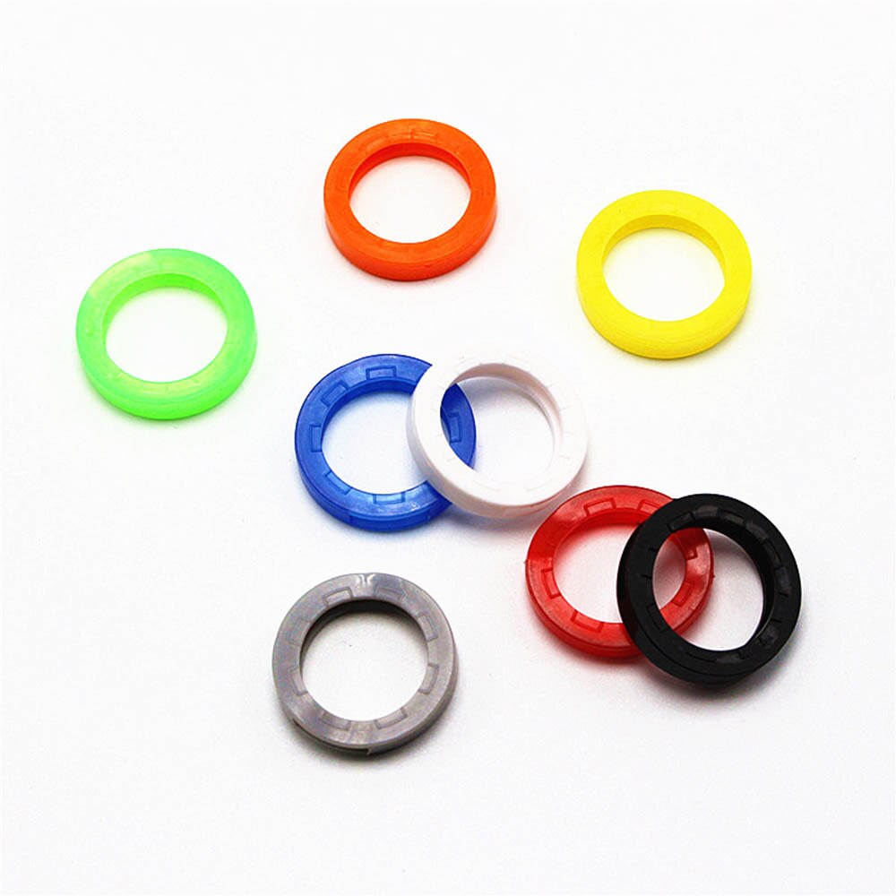 8pcs Bright Colors Hollow Silicone Key Cap Covers Topper key holder Keyring Rings Key Case Bag Organizer Wallets