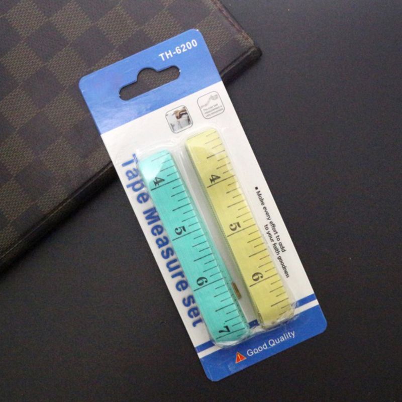 2pcs/set 1.5m Body Measuring Ruler Sewing Tailor Tape Soft Mini Rulers Centimeter Meter Dressmaking