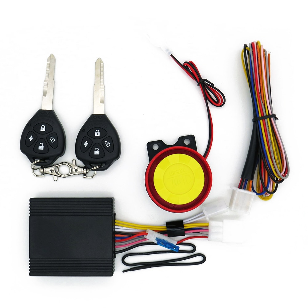 Motorcycle Burglar Alarm Remote Activated Motor Bike Alarm with Remote Control & Buttons Scooter Anti Theft Lock with Speakers
