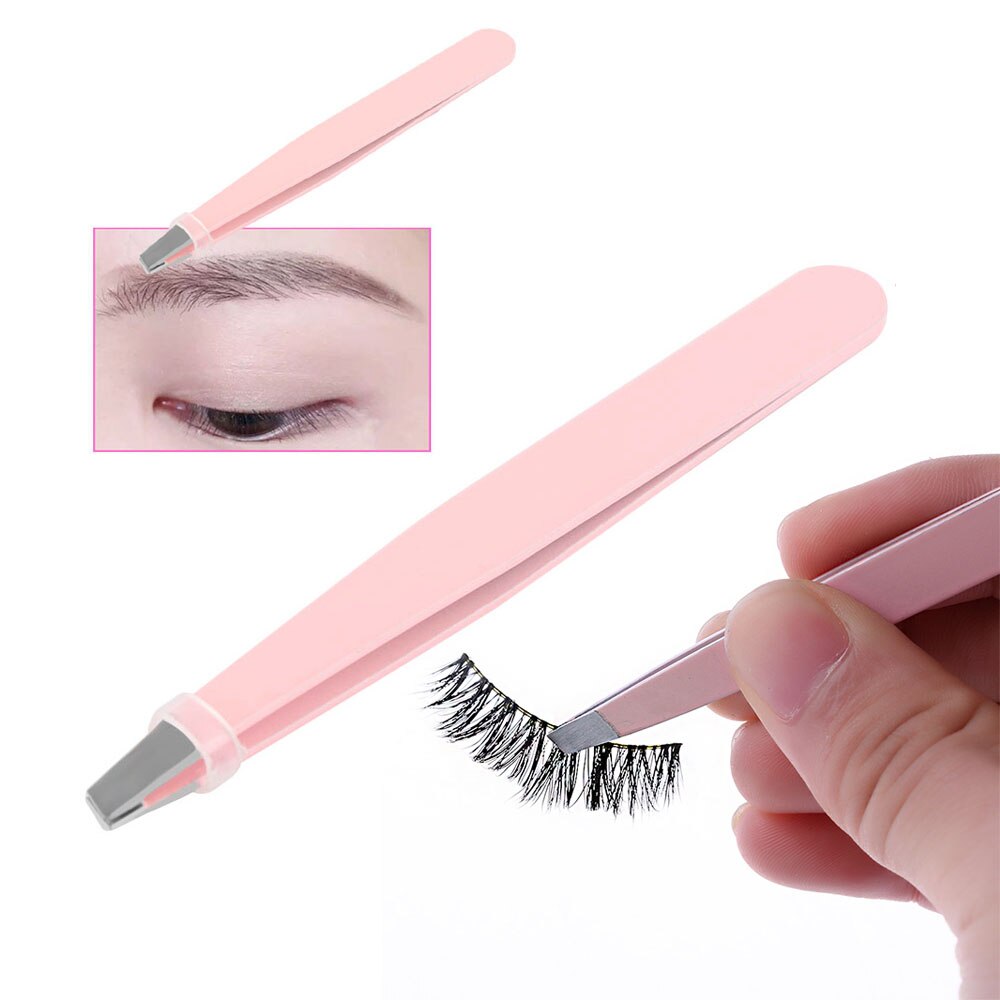 Eyebrow Tweezer Hair Removal Beauty Slanted Puller Stainless Steel Eye Brow Hair Clip Makeup Tools