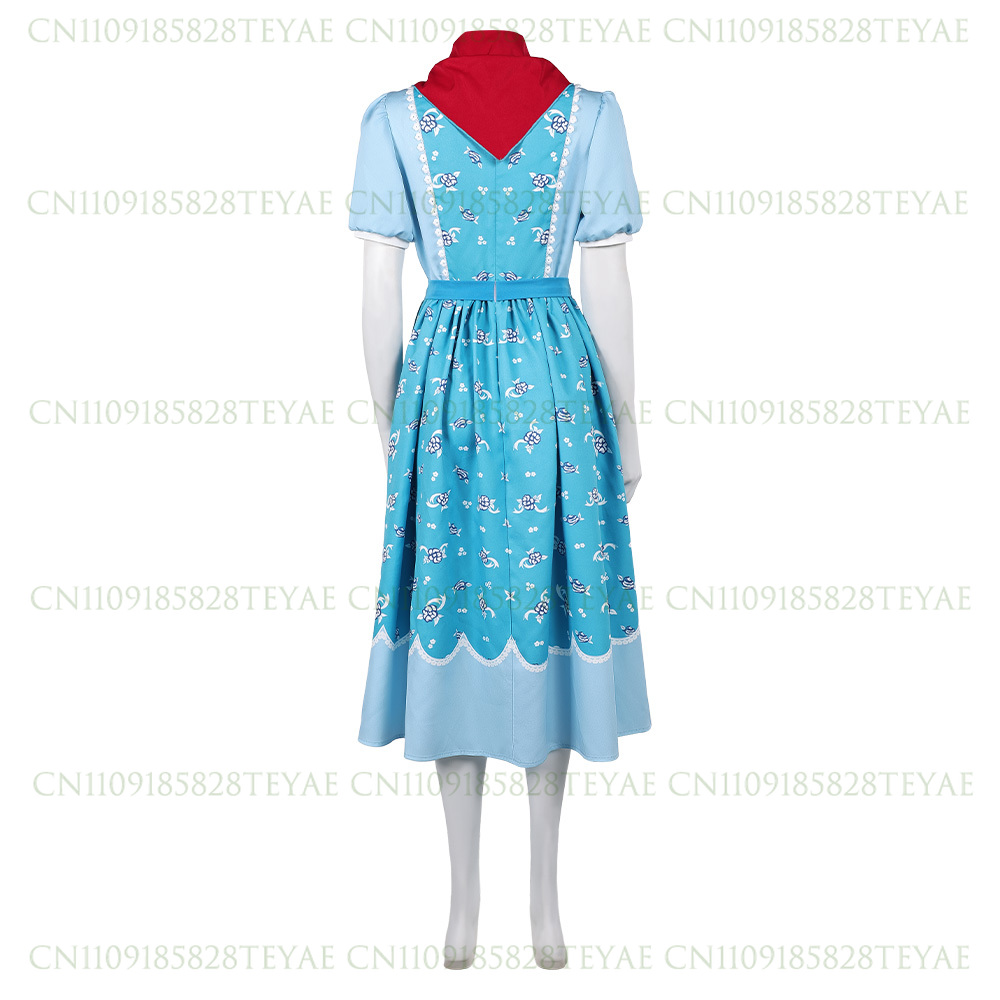 Fantasia de Cosplay Holly Wheeler para Adultos, Vestido de Fantasia com Capa para Mulheres, Roupa de Roleplay para Disfarce de Halloween e Carnaval
