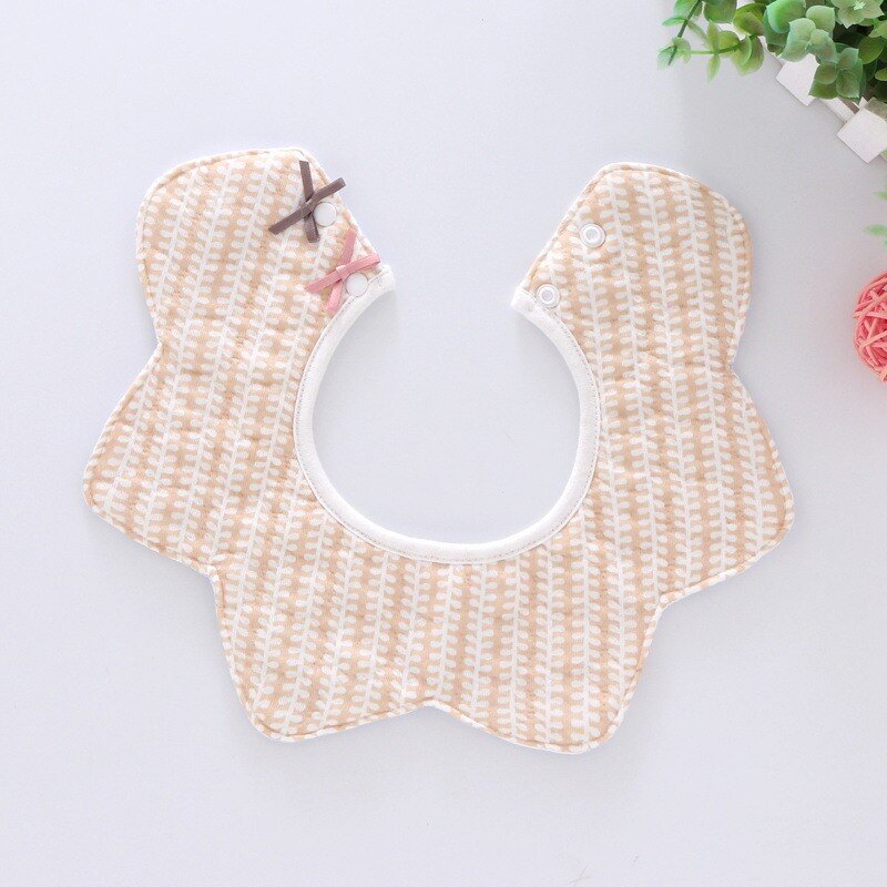 Babador para bebê, 360 graus girando três pisos de algodão infantil babadores bonito diversos impressos macio e confortável toalha para saliva do bebê