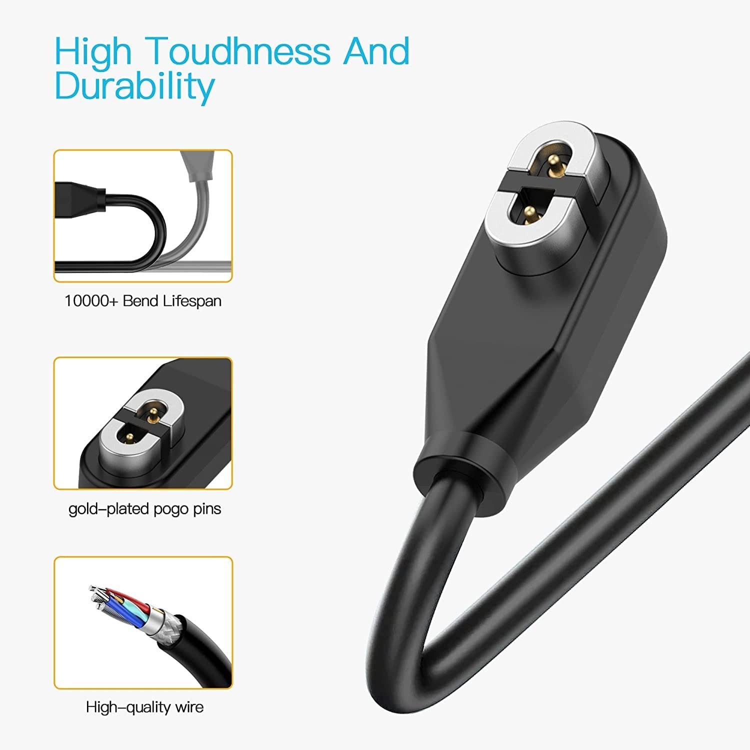 1 m langes USB-Ladekabel, kompatibel mit Aftershokz Aeropex wie800 Shokz OpenRun OpenRun Mini/Profi OpenComm Knochenleitungskopfhörern