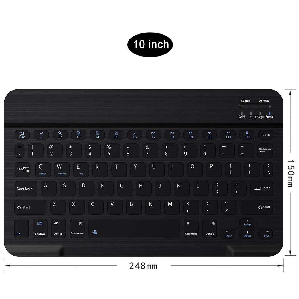Clavier Bluetooth sans fil avec étui en cuir pour tablette universelle IOS Android Windows, étui en cuir magnétique détachable: other