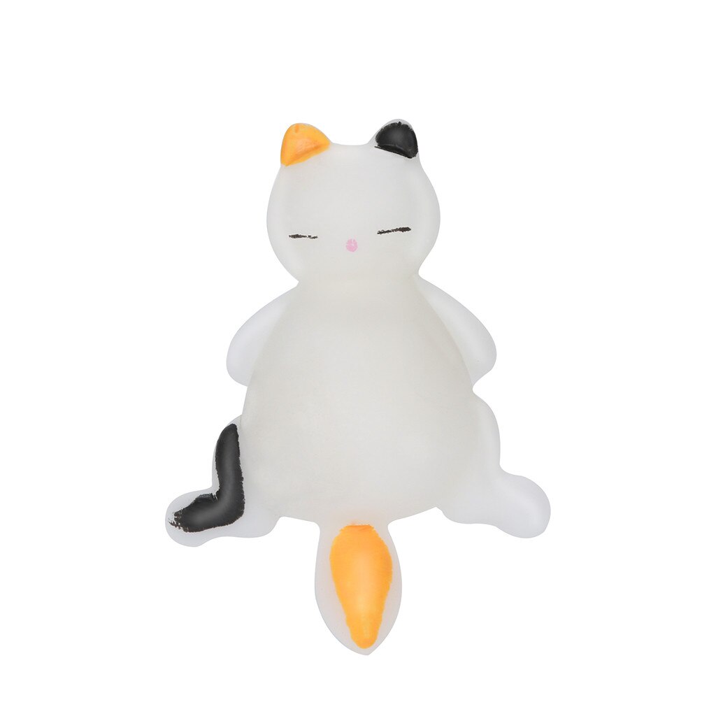 4 Coloue Squeeze Zachte Squishyies Mochi Luie Kat Kitty Squeeze Healing Fun Kawaii Stress Reliever Speelgoed Z0218