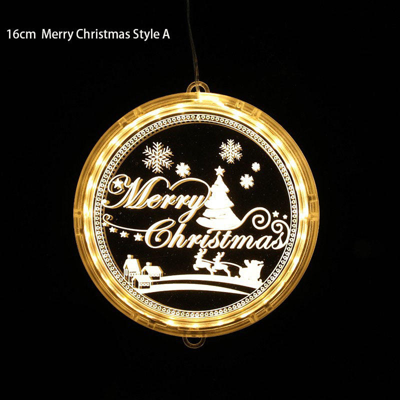 Atacado feliz natal festivo placa de luz decorativa decoração de natal 3d acrílico led bateria pendurado ornamento luz