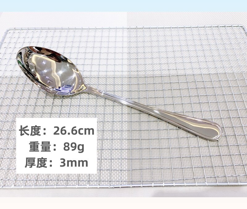 Stainless steel dish ladle ladle ladle restaurant public ladle ladle ladle hotel supplies ladle tableware: Silver