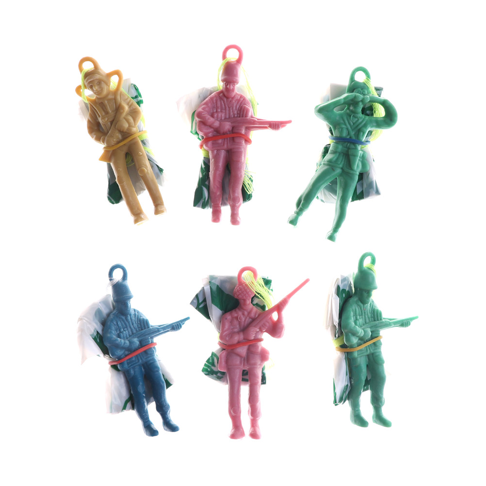 6Pcs Mini Hand Gooien Parachute Speelgoed Educatief Parachute Mannen Met Figuur Soldier Kids Outdoor Games Speelgoed