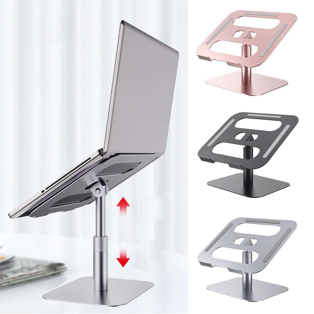Non Slip Easy Install Portable Multi Angle Table Aluminum Alloy For Desk Laptop Stand Holder Ergonomic Adjustable Height