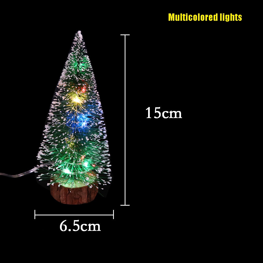 Juldekorationer julbordsdekorationer grön rimfrost med led-ljus tallbarr mini julgran: 2