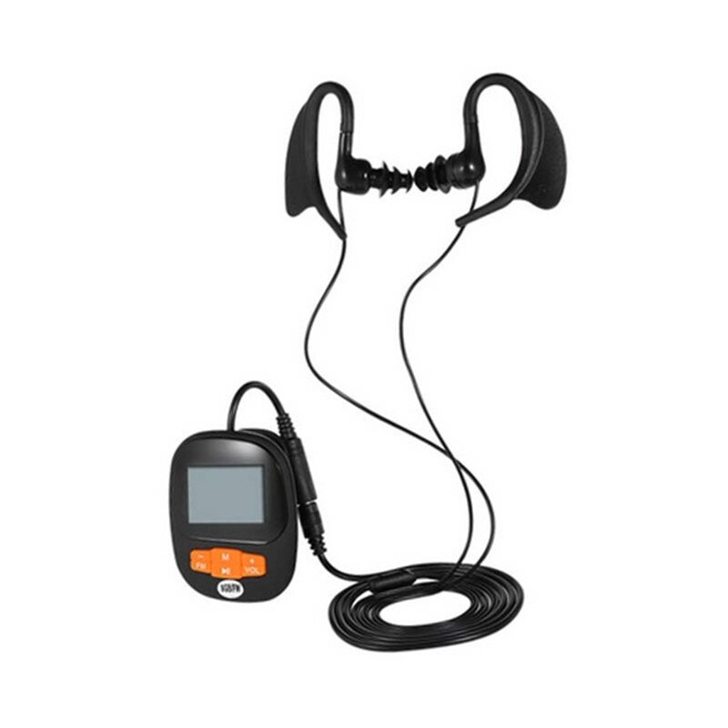 4G 8 GB IPX8 Duiken Zwemmen MP3 Waterdicht Speler Oortelefoon Onderwater Surf Sport Swim Mini Headset FM Radio Screen MP3: Orange / 8GB