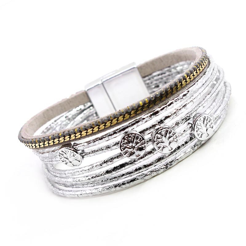 D &Ampere; D mehrschichtig Leder Armbinde Für Frauen wickeln Metall Reize modisch Schmuck Femme Zubehör Schmuck: Ursprünglich Titel