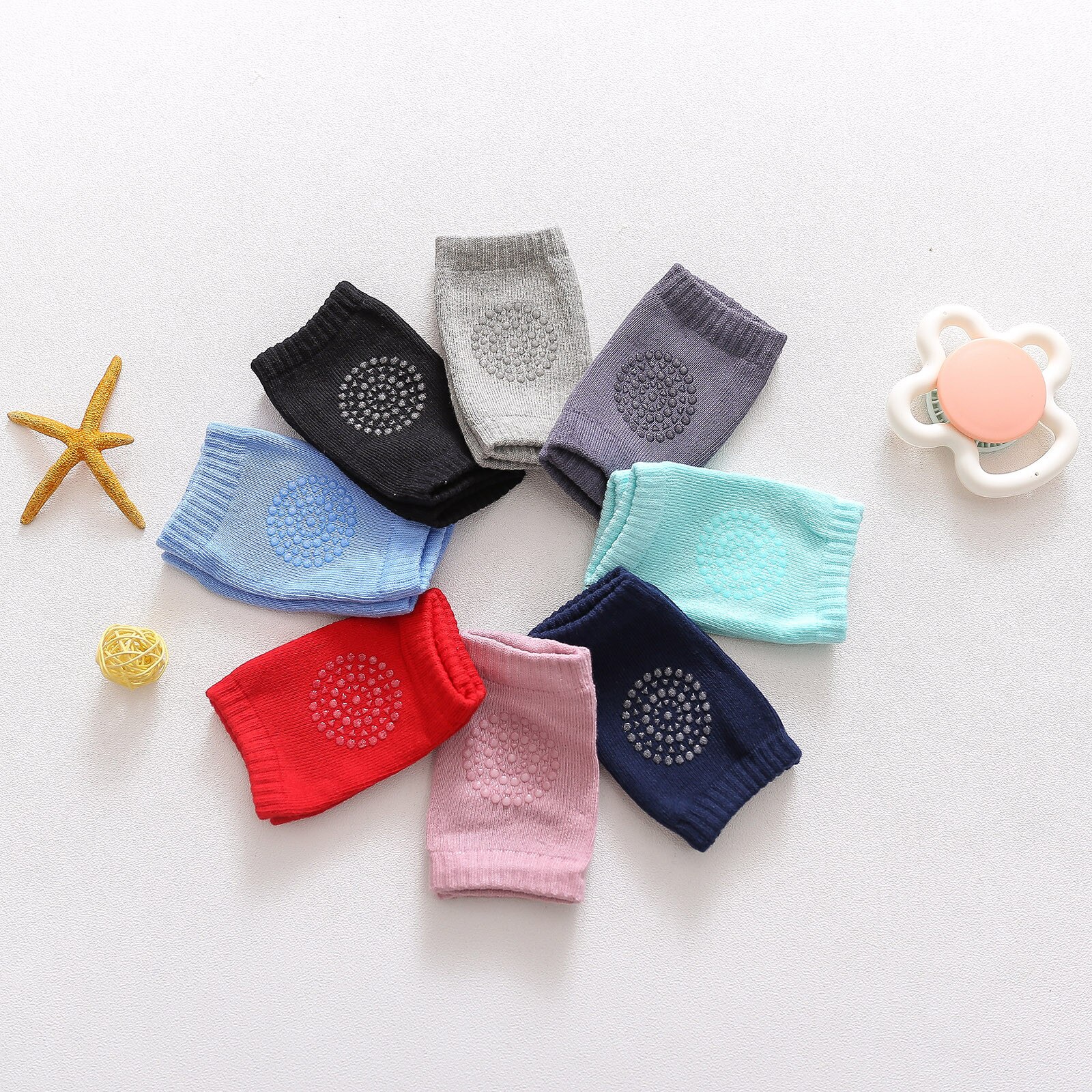 1 Pair Cozy Baby knee pad kids safety crawling elbow cushion infant toddlers baby leg warmer Knee Support Protector 2022