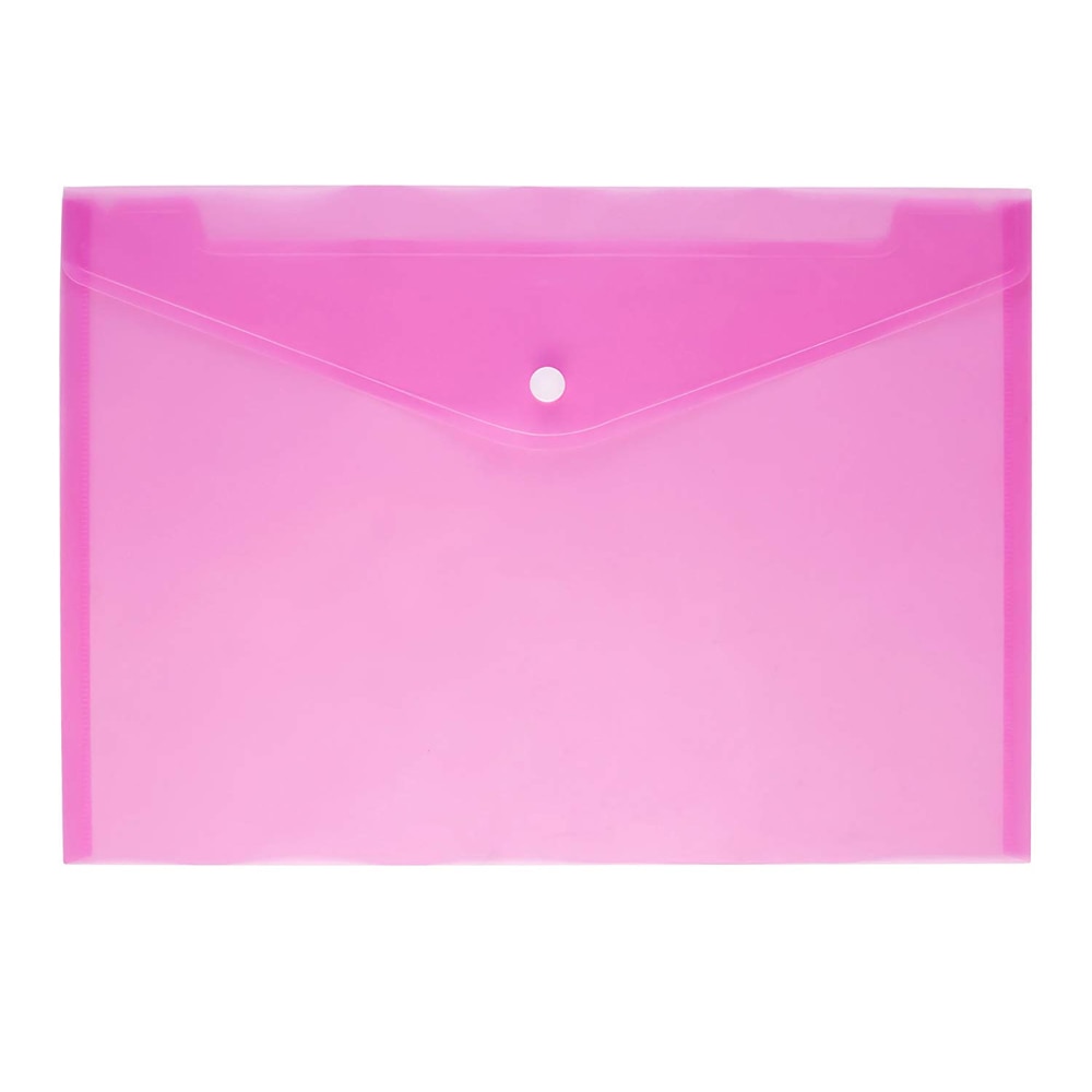Sobres de plástico de superior, folder de documentos transparentes, Poly sobre, botón a presión
