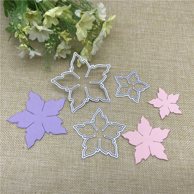 Ensemble de fleurs décoratives, matrices de découpe en métal, pochoirs pour bricolage, Scrapbooking décoratif, gaufrage artisanal, modèle de découpe 3 pièces