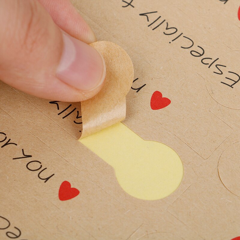 5Sheets 7.8x1.5cm Especially for You Long Kraft Paper Sticker Scrapbooking Labels Sticker, Self-adhesive DIY Paper Label