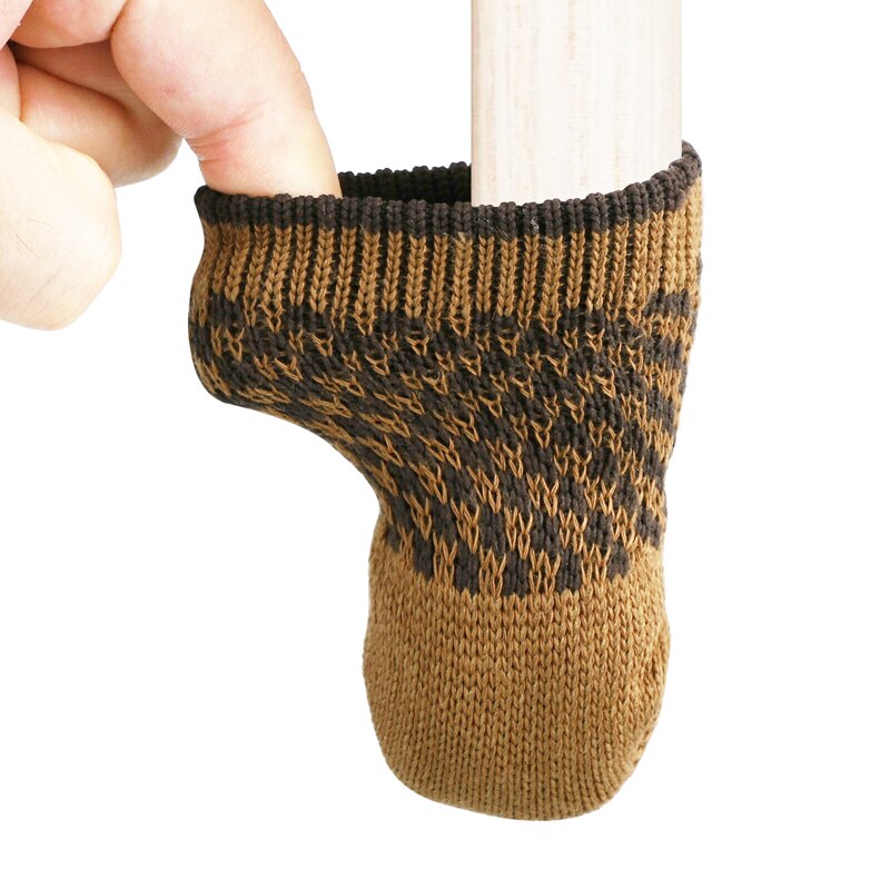 4 stk 8*5cm strikkebord stole ben betræk sokker gulvbeskytter skridsikre møbel fødder ærmebetræk bord stol ben sokker
