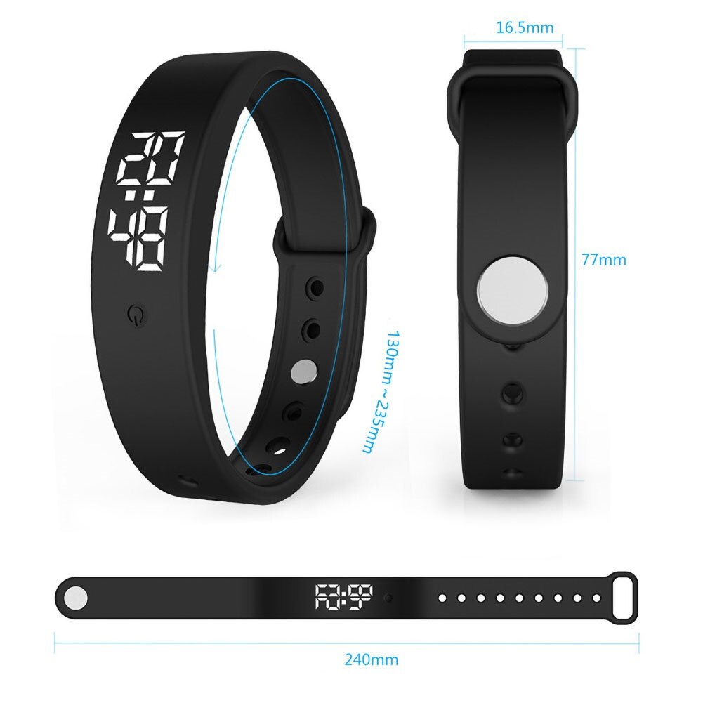 V9 Body Temperature Monitor Thermometers Smart Bracelet Sport Pedometer Watch Smartband Fitness Bluetooth Waterproof Smart Band