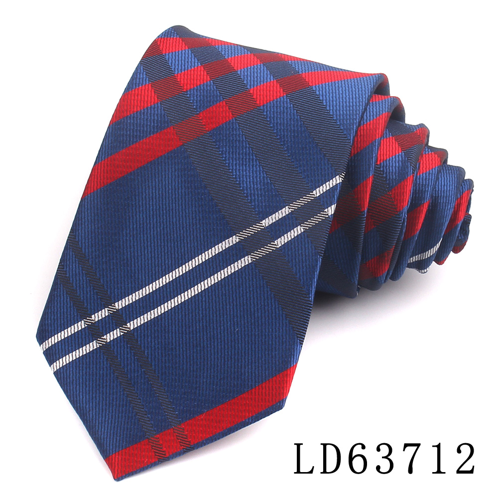 Cravates Jacquard à Carreaux pour Homme et Femme, en Polyester, Rayé, pour Mariage, Business, pour Adulte, Slim,: Marron