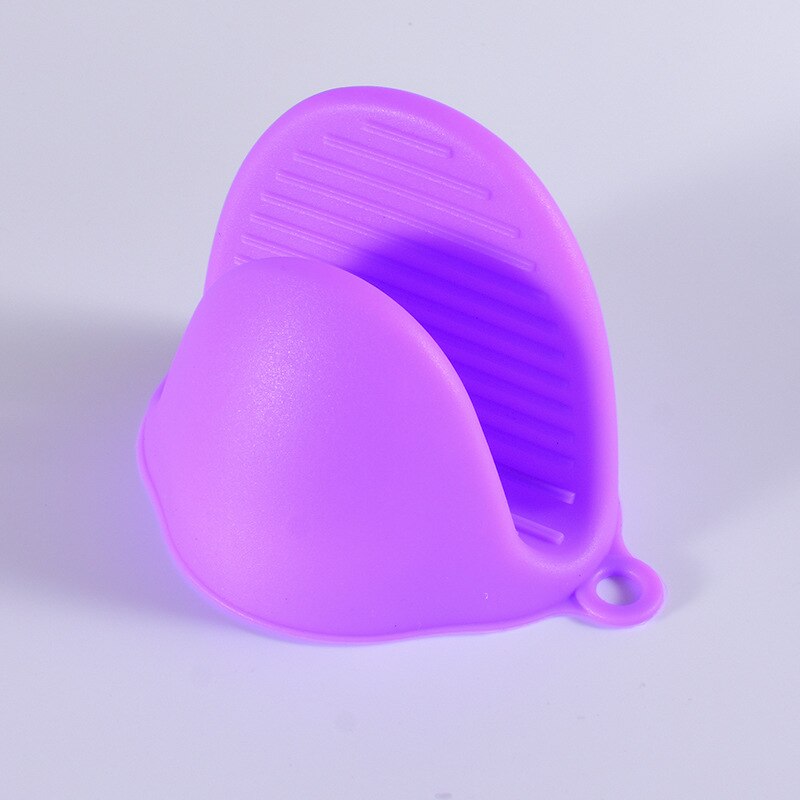 Gants de four en Silicone pour micro-ondes, 1 pièce, mitaine résistante à la chaleur, poignées antidérapantes, pinces à bol, Gadgets de cuisine, directe: Violet