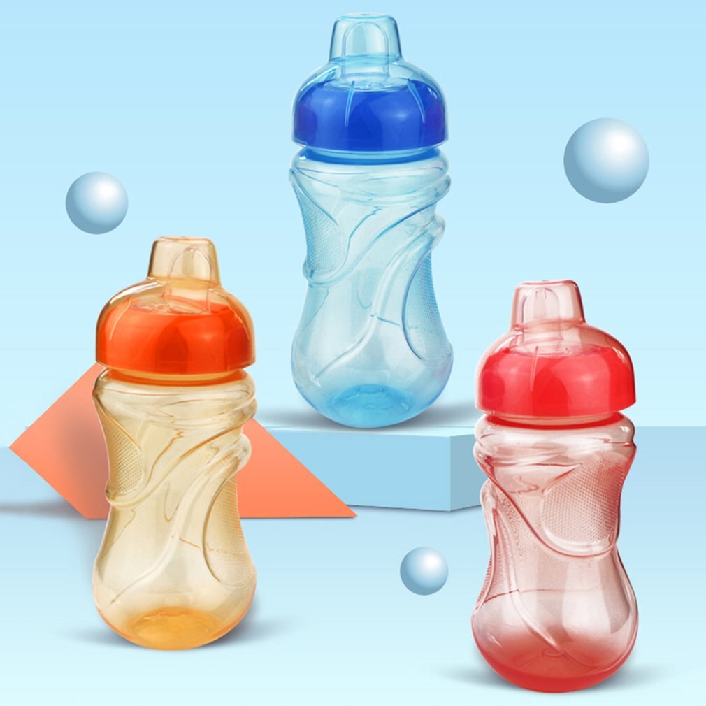 C -1 sippy cup lækagesikker sikkerhedsandflaske børn baby spædbarn læring drikkeflasker kopper vand mælk flaske blød mund