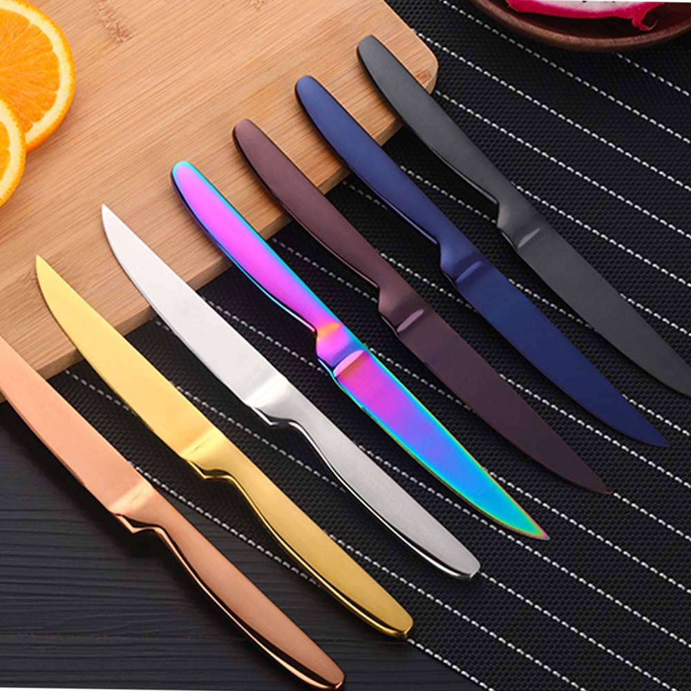 Couteaux à fruits en acier inoxydable, couteau de  – Grandado
