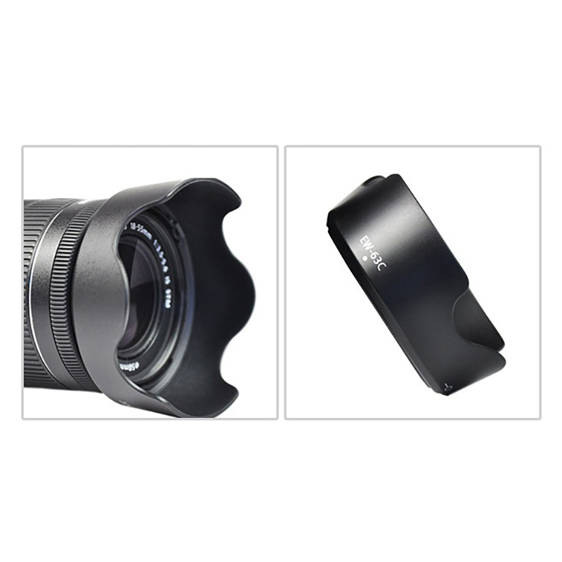 Pare-soleil réversible EW-63C 58mm ew63c pour Canon EF-S 18-55mm f/3.5-5.6 IS STM Applicable 700D 100D 750D 760D