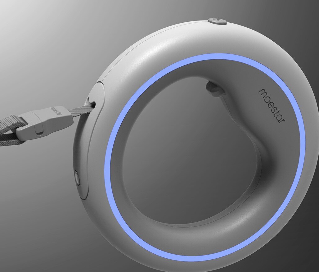 Moestar Smart UFO Versenkbare Hund Leine 2 Plus USB Lade LED Beleuchtung Seite Glow Anti-Slip Griff Ein-handed Bremse Pause Lock