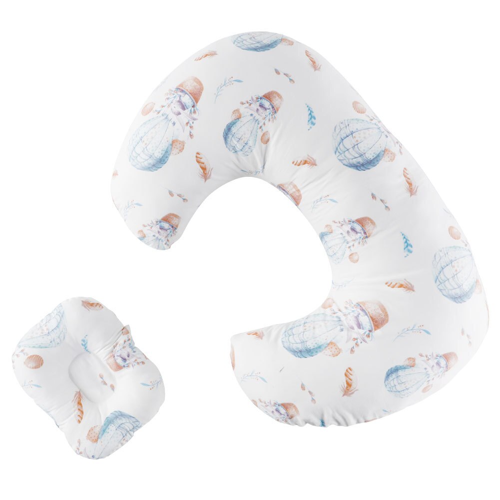 2 pz/set cuscino per allattamento al seno a forma di U neonato multifunzione cuscini per allattamento in puro cotone accessori per neonati: White hot balloon