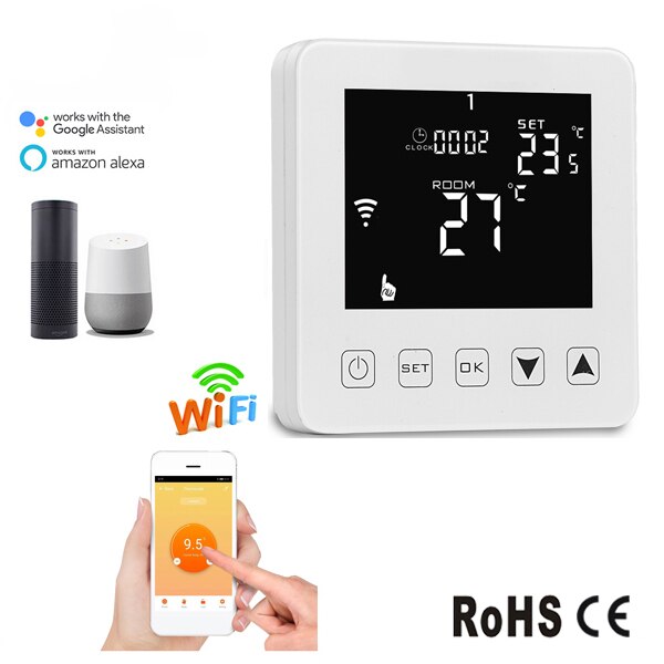 manual auto mode prowarm underfloor heating thermostat and programmable room space heater thermometer