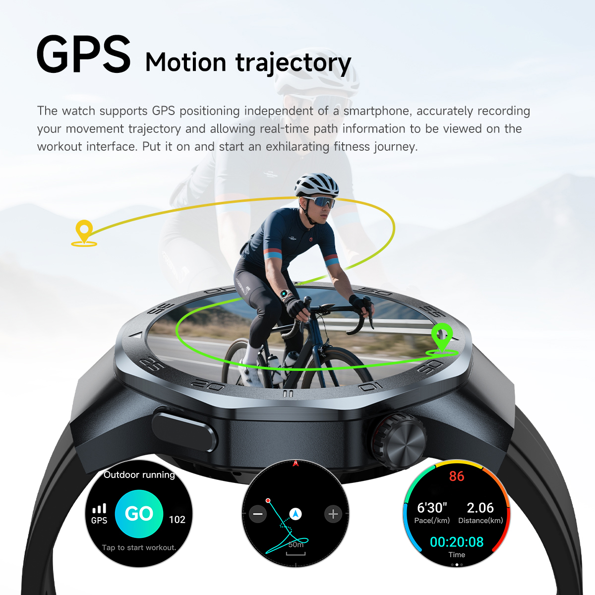 Fanwear Nuovo Orologio GT5 pro Astuto Della Vigilanza Degli Uomini HD AMOLED Schermo Zaffiro GPS inseguitore BT Chiamata saluto Impermeabile Smartwatch Frequenza Cardiaca