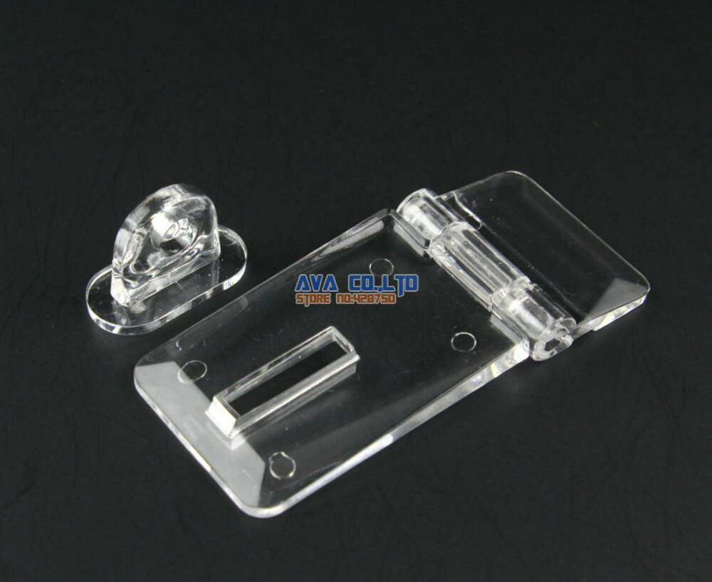 10 Clear Acrylic Plastic Hasp Latch Plexiglass Hasp 55x24mm